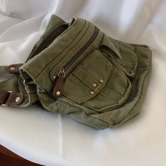 COPY - Women or men's army green cloth bag - Picture 7 of 9